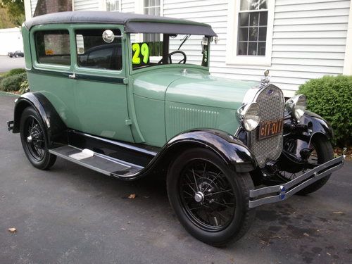 1929 ford model a tudor sedan. a clean older restoration. must be sold soon!