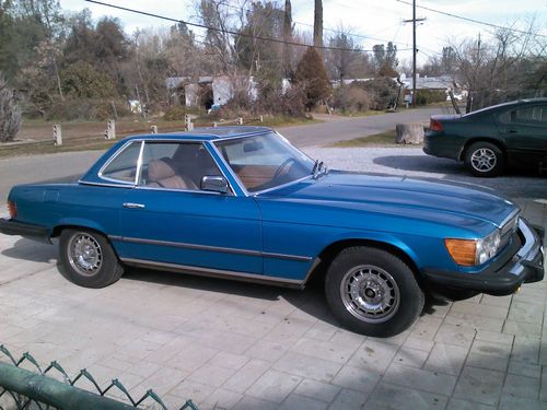 Blue 1982 mercedes 380 sl sport coup may concider parcial trade