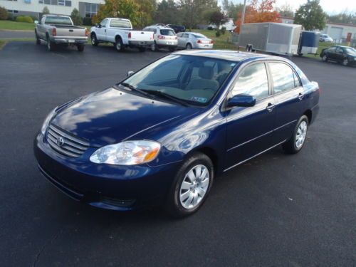 2003 toyota corolla le 4dr sedan automatic 4cyl pw pl cd air one owner lo miles