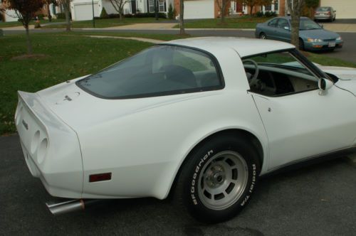 1980 chevrolet corvette - white interior/exterior t tops