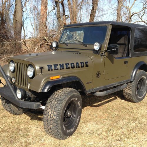 Low reserve 1978 jeep cj7 renegade convertible - bronco, blazer, willy&#039;s, scout