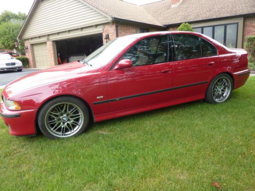 2000 bmw m5 loaded 5.0l rare imola red with caramel interior and suede headliner