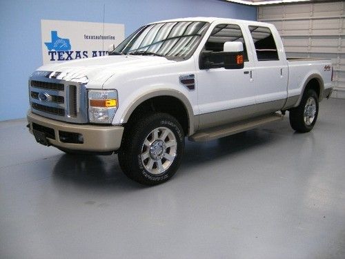 We finance!!!  2008 ford f-250 crew king ranch 4x4 off-road diesel auto tow 6 cd