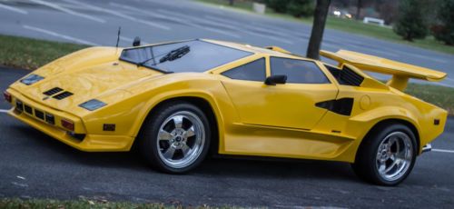 1988 lamborghini countach 5000 replica car - yellow - must see!