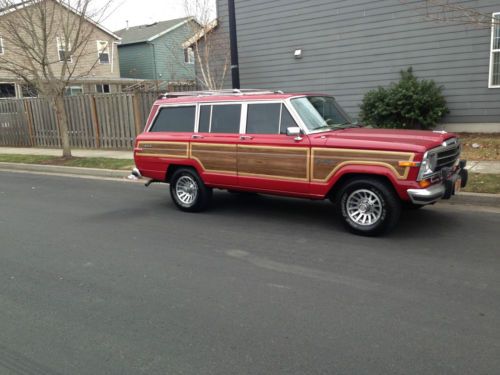 1990 jeep grand wagoneer 4x4 bright red 1989, 1991, 1988, 1987.