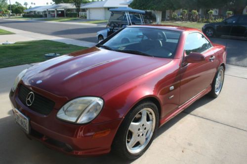 Mercedes benz 1998 230 slk sport convertible magma red charcoal int low mileage!