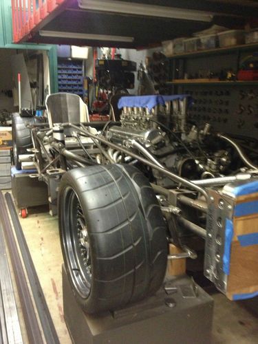 Custom "hot rod" partially completed race chassis, motor and drive train