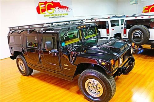 1998 am general hummer h1 wagon for sale~low miles~black/tan~jump seat~loaded!