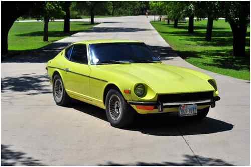 1971 datsun 240z yellow exterior w/ black leather interior z-series