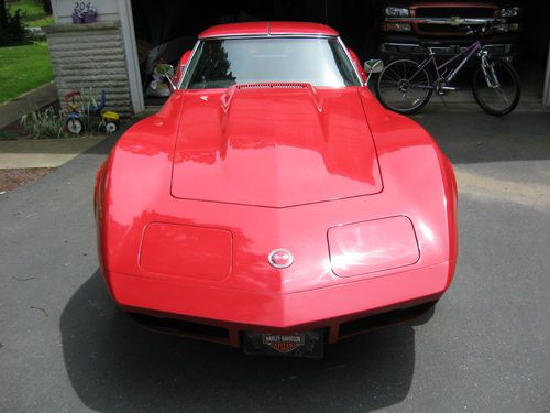 1973 chevrolet corvette w/numbers matching 78,000 miles in red