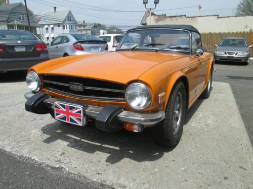 1975 triumph tr6 convertible !@! wow &gt; hard to find 48k miles clean 0 rust save!
