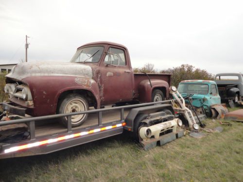2 1955 ford f100 pickups lots of extra parts
