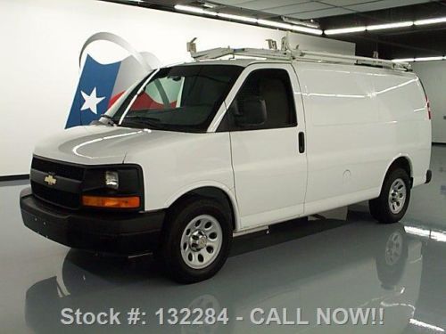 2012 chevy express cargo van v6 partition ladder rack!! texas direct auto
