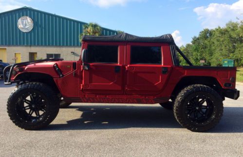 2000 h1 hummer open top over 50k invested like new!!  matte red!  one of a kind!