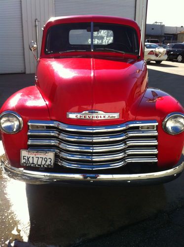 1949 chevrolet thriftmaster red pickup- it's ready for car shows!!