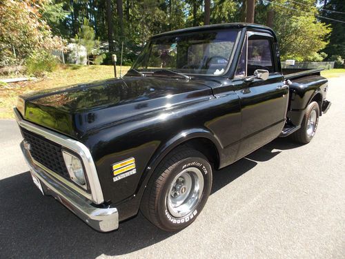 1972 chevy c-10 stepside 350 4 speed posi no reserve sell worldwide turn key