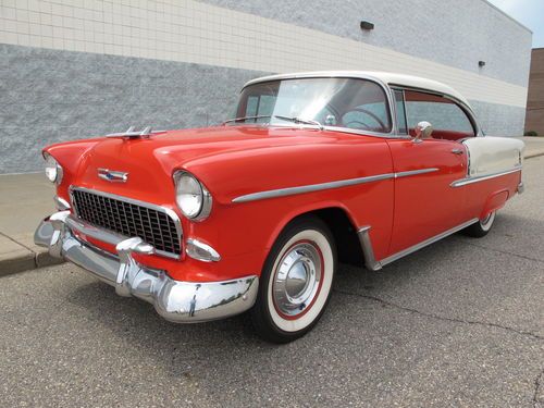 1955 chevrolet bel air 2 dr ht gypsy red -- original appearance -- excellent!