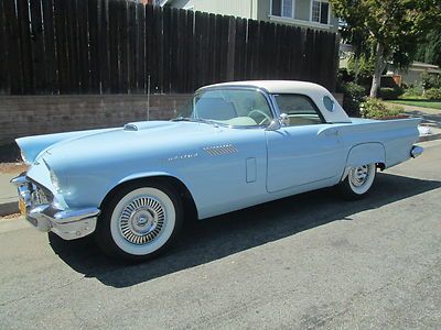 1957 ford thunderbird- 4 miles since complete resto- ps/pb/power wind/power seat