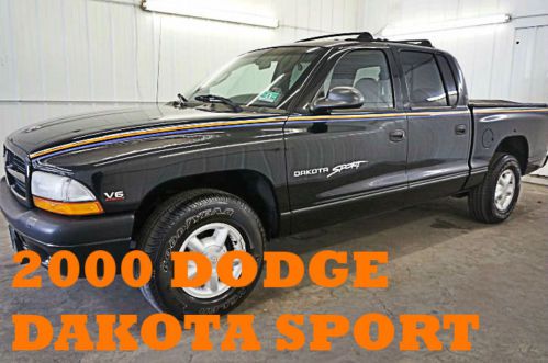 2000 dodge dakota sport one owner quad cab v6 magnum must see! wow! sporty fun!
