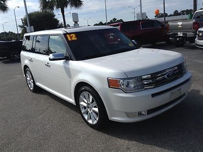 Ford flex 4dr limited fwd low miles sedan automatic gasoline 3.5l v6 cyl white s