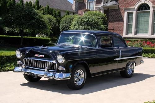 1955 black beauty chevy restomod restored show car tpi