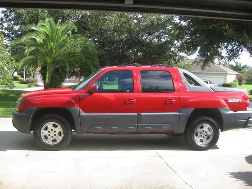 2002 chevy avalanche  red  z71  1500  4 wheel drive