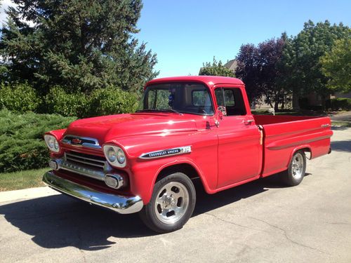 1959 59 chevy apache fleetside pick up truck classic hot rod gasser custom