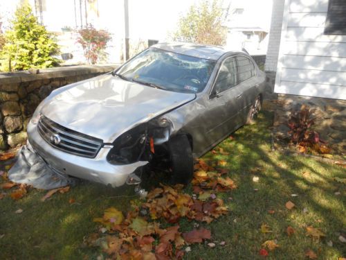 2005 infiniti g35 silver crashed clear title as is
