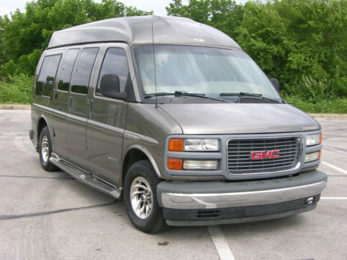 2002 gmc savana conversion van: large tv, shades, dvd, vhs, aux, loaded vehicle