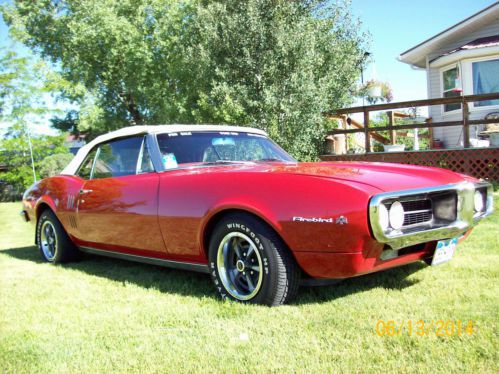 1967 pontiac firebird red ho convertible