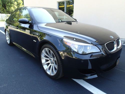 2006 bmw m5 v10 same as m6 but with 4 door black on white 500hp clean carfax