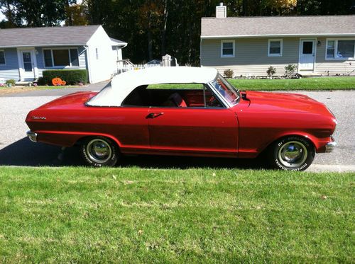 1963 chevy ii convertible red
