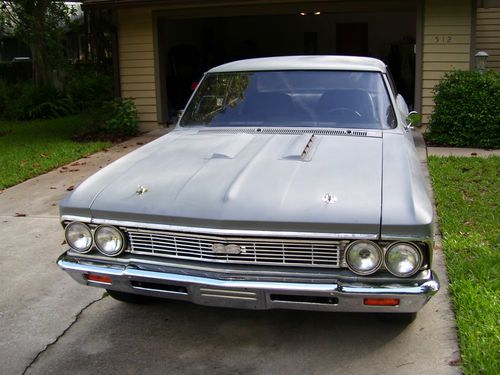 66 chevelle 2 dr sed, v8, 5 speed, running, driving, project