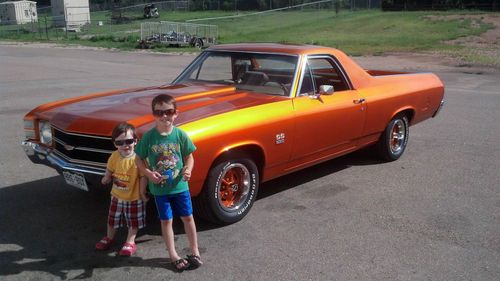 1971 el camino, candy tangerine, number's matching, a/c car