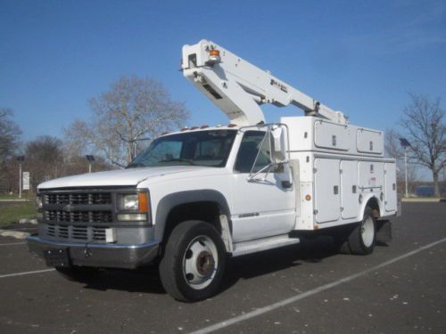 2002 chevy 3500 boom bucket truck 34 ft diesel dually one owner well maintained!