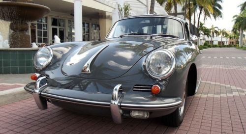 1964 porsche 356 c coupe. slate gray with black leather. matching numbers!!!
