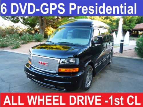Awd first class presidential, 6 tv-dvd-gps-rvc, awd custom conversion van