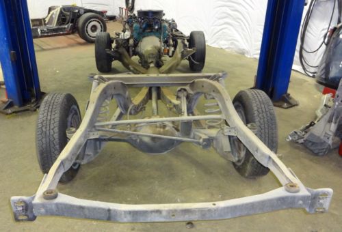 1965 buick riviera complete rolling chassis frame w/ engine + trans - no rust