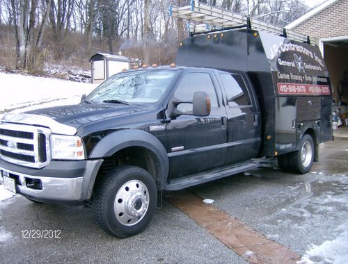 F-450, crew cab, leather, diesel, 9' utility body, excellent cond. low miles