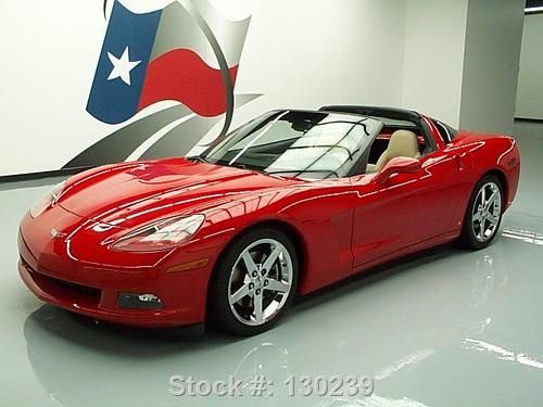 2007 chevy corvette 3lt htd leather hud victory red 38k texas direct auto