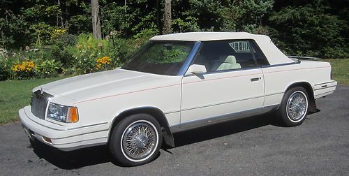 Chrysler lebaron convertible 1986 triple white 34,000 miles florida car