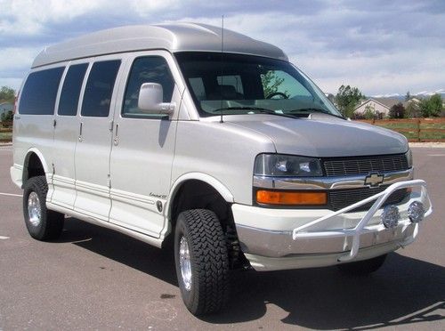2005 chevy express lifted hightop explorer conversion van - loaded!