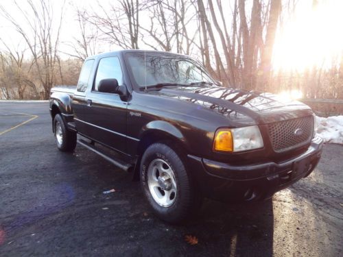 Beautiful black 2001 ford ranger edge xlt 4x4 4.0l flareside tow package