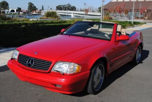 1999 mercedes-benz sl500 magma red convertible sport wheels loaded