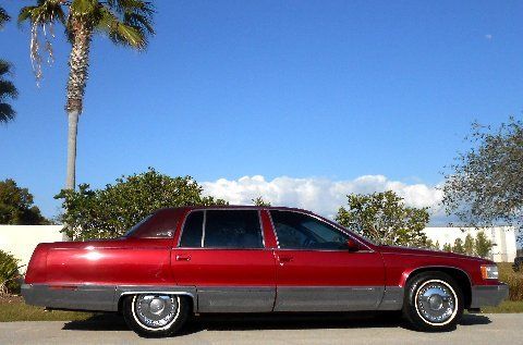 Red/matching carriage/cream leather~brougham~chrome~heated seats~lt1 5.7~46k rwd