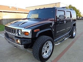 2003 hummer h2 supercharged 4x4 custom paint 22 inch wheels carfax certified
