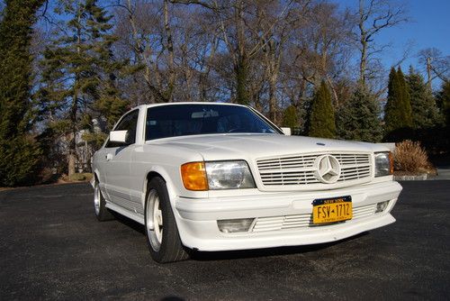 1984 mercedes benz 500 sec white on blue! low miles! european styling