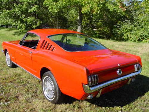 1965 ford mustang 2+2 fastback 289 a code manual bright red with black interior