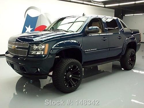 2007 chevy avalanche lt crew 4x4 lift leather 22's 70k texas direct auto