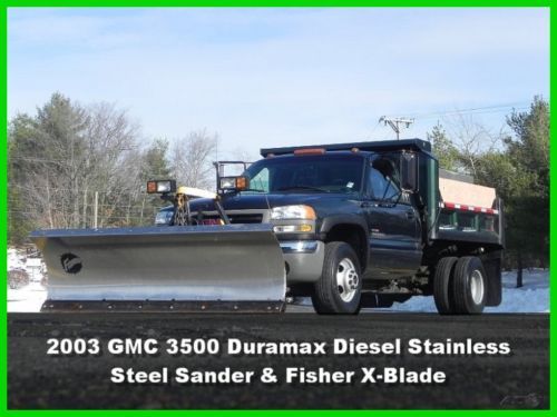 03 gmc sierra regular cab mason dump truck 4wd 4x4 6.6l lb7 duramax dmax diesel